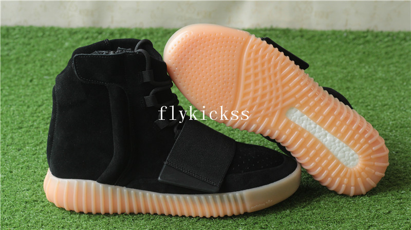 Adidas Yeezy Boost 750 Black Yellow Gum Glow Sole